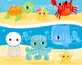 Sea Creatures Clipart