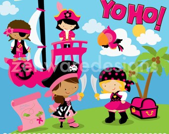 Little Pirates Clipart Girl