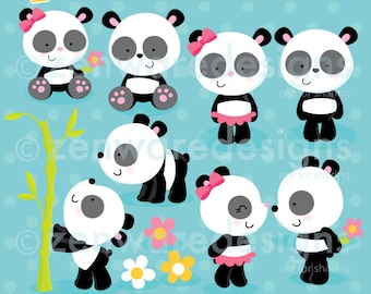 Panda-illustraties