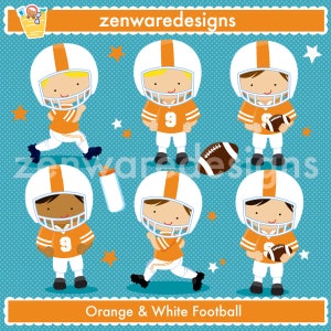 オレンジ色のサッカーのクリップアート