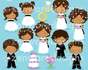 Wedding Flower Girl and Ring Bearer Clipart