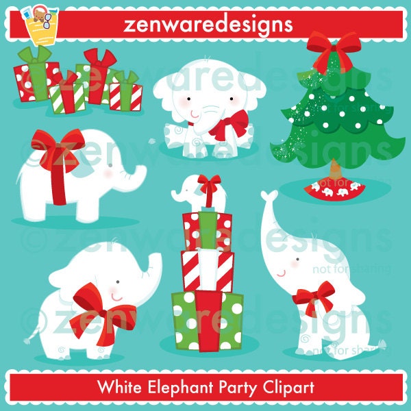 White Elephant Gift Clip Art