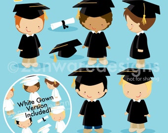 Graduation Boys Clipart