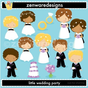 Flower Girl and Ring Bearer Clipart
