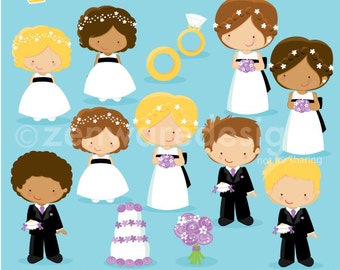 Flower Girl and Ring Bearer Clipart