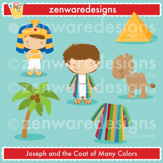 Joseph and the Coat of Many Colors Clipart