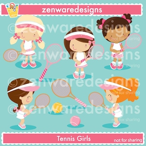 Tennis Mädchen Clipart