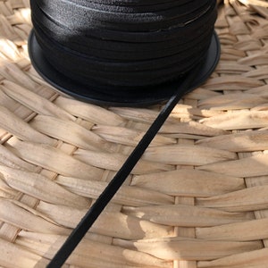 3mm Faux Suede Cord, Flat Faux Leather, 5 yds, 10 yds, 25 yds, or 100 Yard Spool, Natural Color String, Black, Dark Brown, Light Brown, Tan image 4