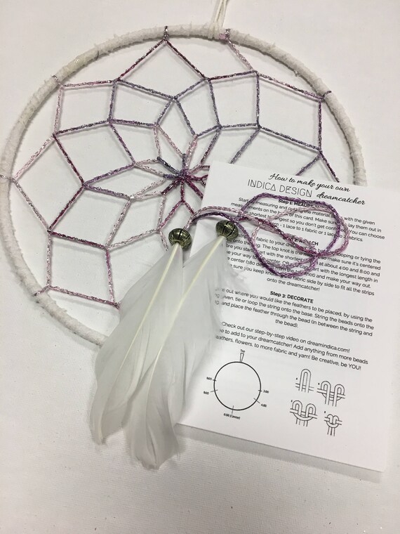 Pretty In Pink Diy Dream Catcher Kit Etsy