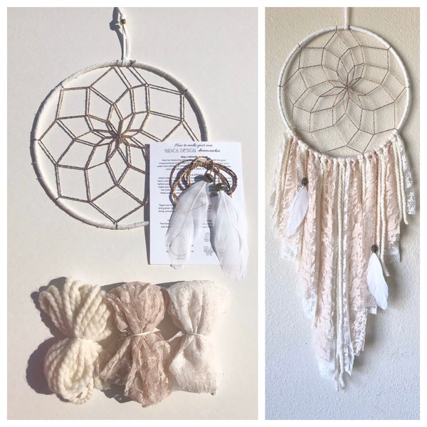 Romance DIY Dream Catcher Kit, Dreamcatcher DIY Kit, Do It Yourself for Girls, Do It Yourself for Kids, Kids Crafting Kit