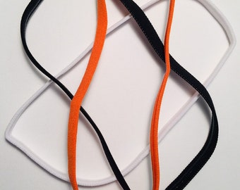 Soft Black Orange White  Elastic Headbands girls headband women headband