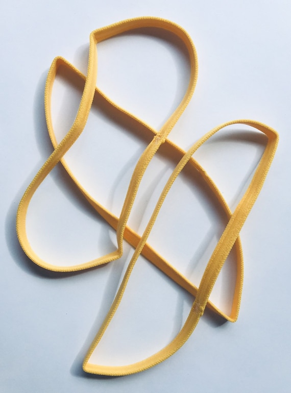 Sports Headbands Yellow Elastic Headbands Soft Non Slip  display picture 1
