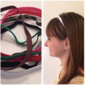 Sportieve witte elastische hoofdbanden Sporthoofdband voor meisjes Antislip elastische hoofdband 3/pack