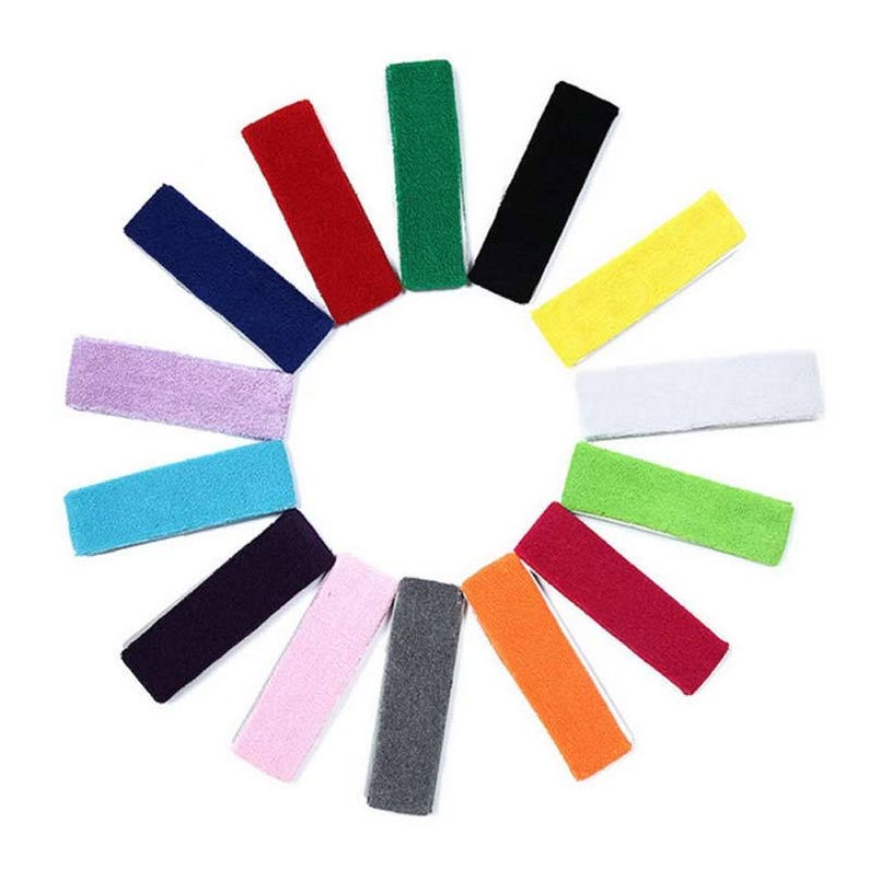 Sweatbands Headbands 12 Headband Cotton Sports Headband Terry Etsy