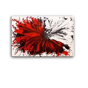 Red and Black Abstract Painting, 36&quot; ABSTRACT Art on Canvas, Luxury Looks Original Contemporary Art, Modern Home Decor By Nandita Albright