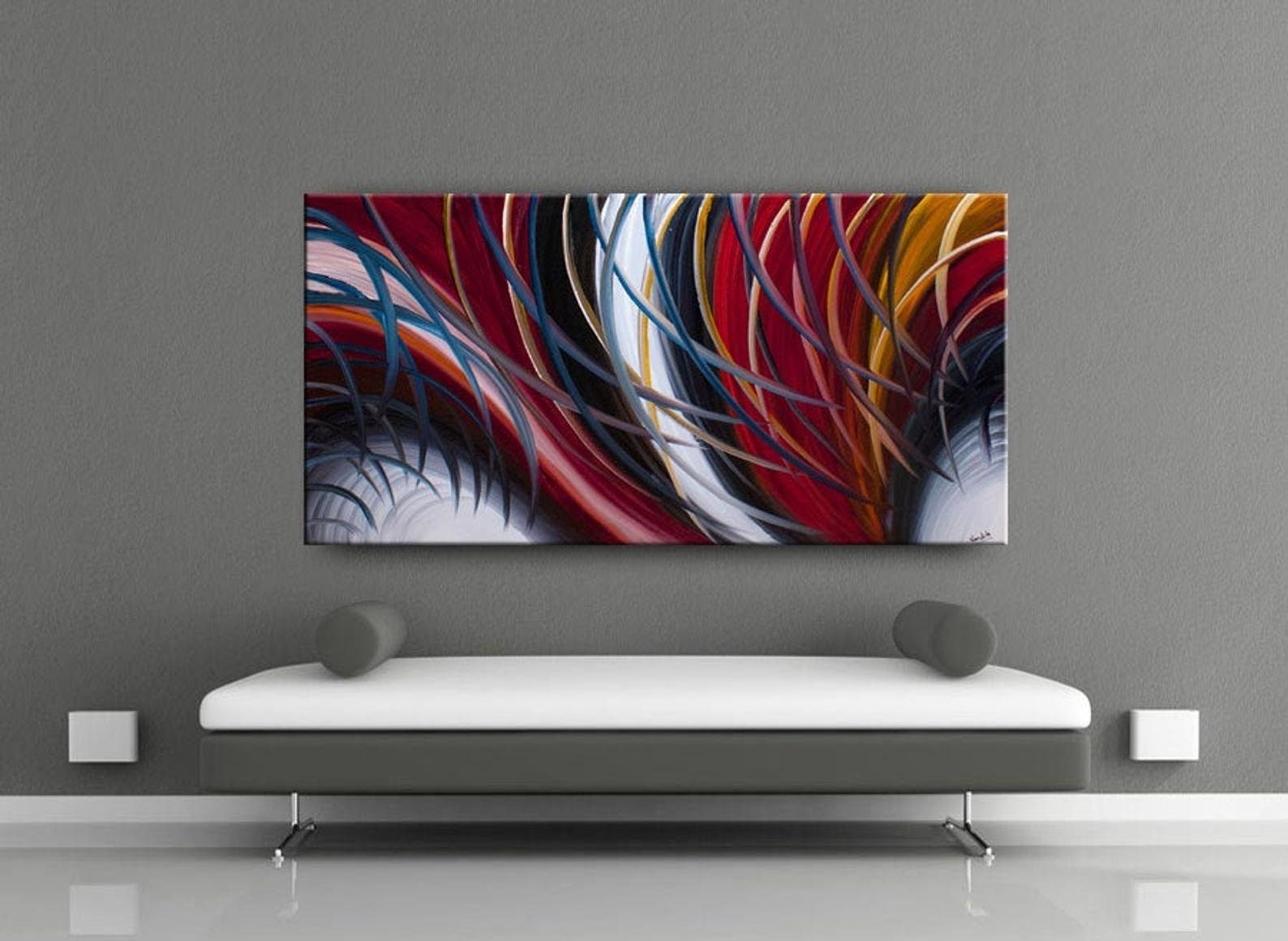 Large oil Painting Living Room Décor Original abstract Wall Etsy