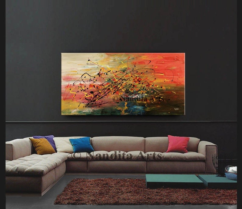 Abstract Modern Oil Painting on Canvas Original Colorful - Etsy