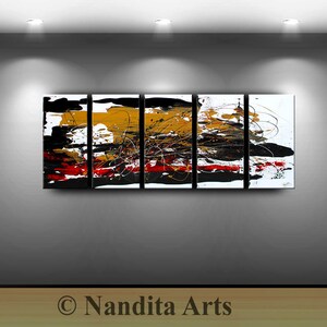 Original Painting 60x24 ABSTRACT PAINTINGS Original Huge Wall Art Home Decor large painting on canvas online fine art gallery by Nandita image 6