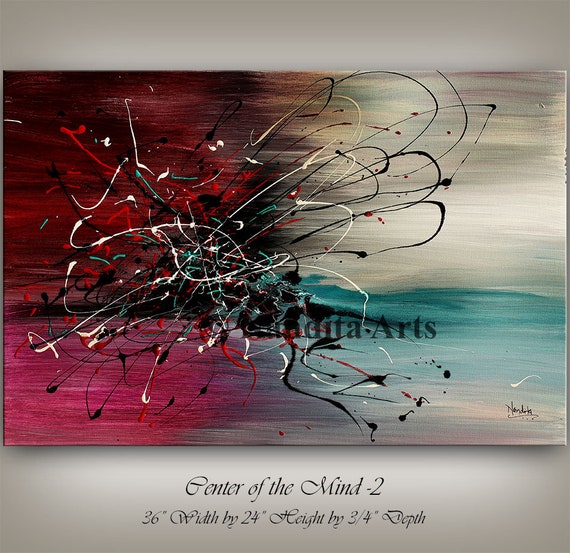 Large purple abstract painting Abstract huge canvas art Etsy