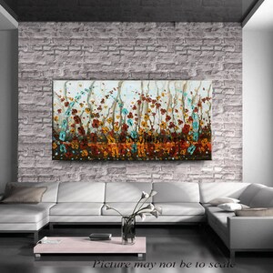 Large Poppy Flower Painting Wall Art Original Oil Flower Painting Large Abstract Contemporary Art image 3