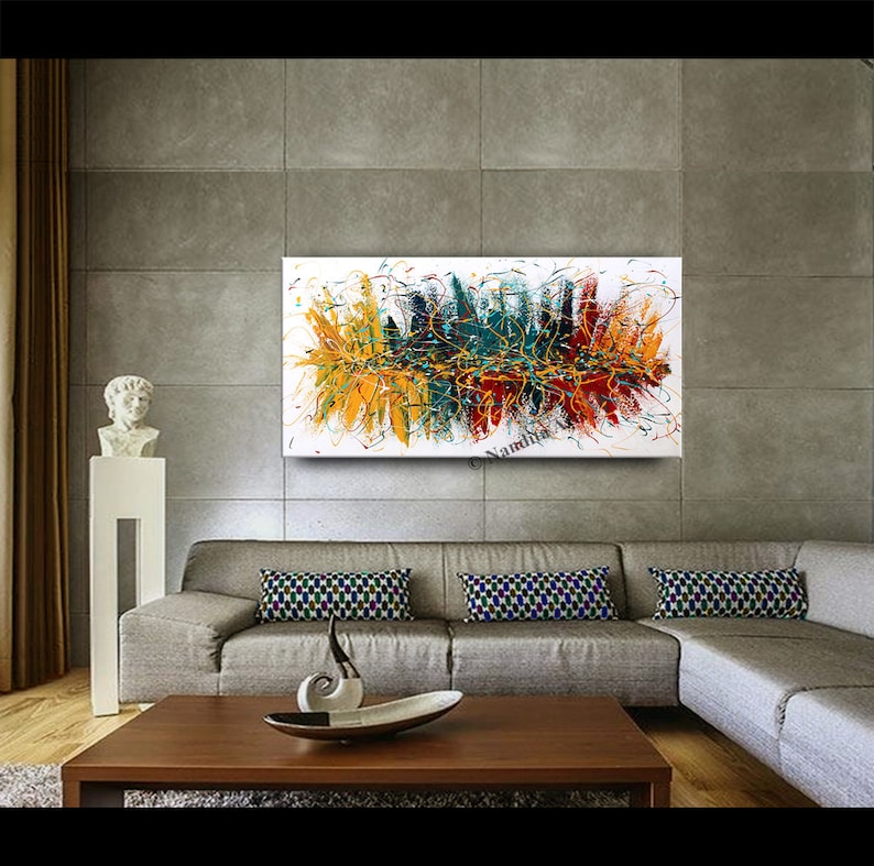 Abstract Wall Art Acrylic Painting Large Original Painting Etsy