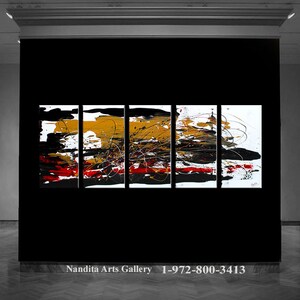 Original Painting 60x24 ABSTRACT PAINTINGS Original Huge Wall Art Home Decor large painting on canvas online fine art gallery by Nandita image 3
