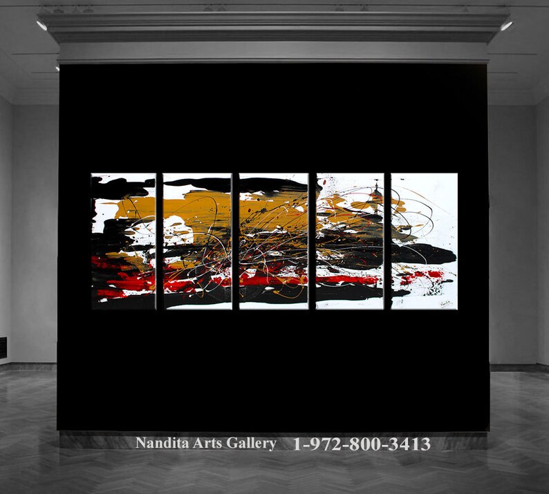 Original Painting 60x24 ABSTRACT PAINTINGS Original Huge Wall Art Home Decor large painting on canvas online fine art gallery by Nandita image 3