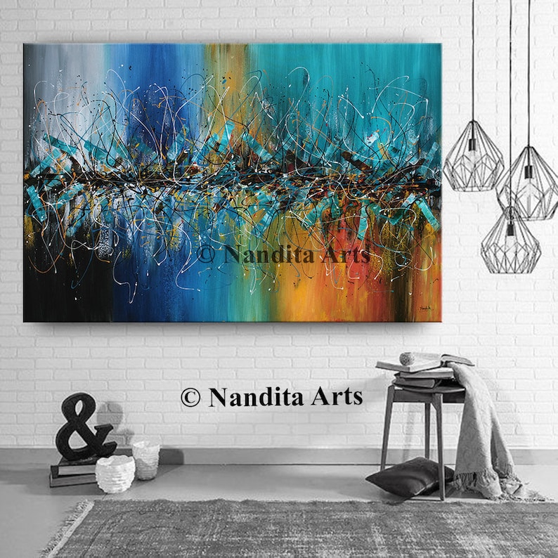 Painting Jackson Pollock Art Luxury Style Abstract Wall Art image 6