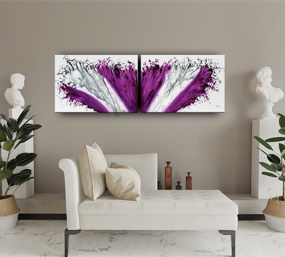 Purple Painting Large Wall Art Original Acrylic Painting - Etsy
