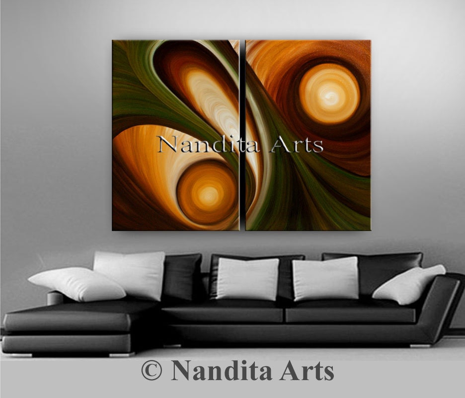 Abstract oil painting canvas 2 Panels oil painting Etsy
