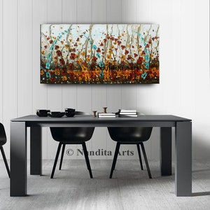 Large Poppy Flower Painting Wall Art Original Oil Flower Painting Large Abstract Contemporary Art image 7