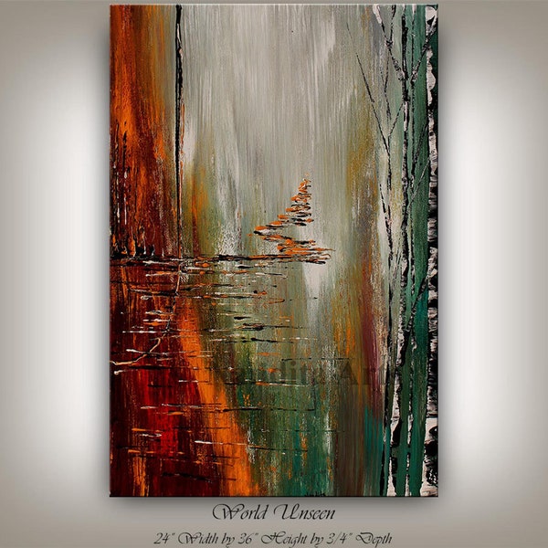 Large Landscape Acrylic Painting On Canvas Original - Acrylic Painting Landscape - Acrylic Painting On Canvas Abstract