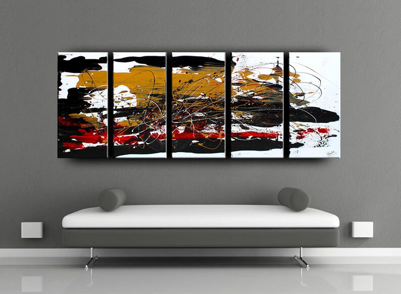 Original Painting 60x24 ABSTRACT PAINTINGS Original Huge Wall Art Home Decor large painting on canvas online fine art gallery by Nandita image 5
