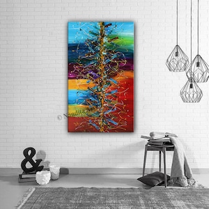Jackson Pollock Style Drip Art: Abstract Modern Oil Painting on Canvas