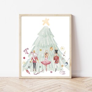 Nutcracker Ballet, Christmas Magic, Christmas Print, Christmas tree, Holiday Decor, Christmas Decor, Girl Christmas, Christmas gift, Dancer