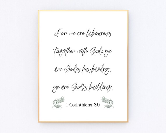 We Are Labourers Together With God God's Husbandry - Etsy India