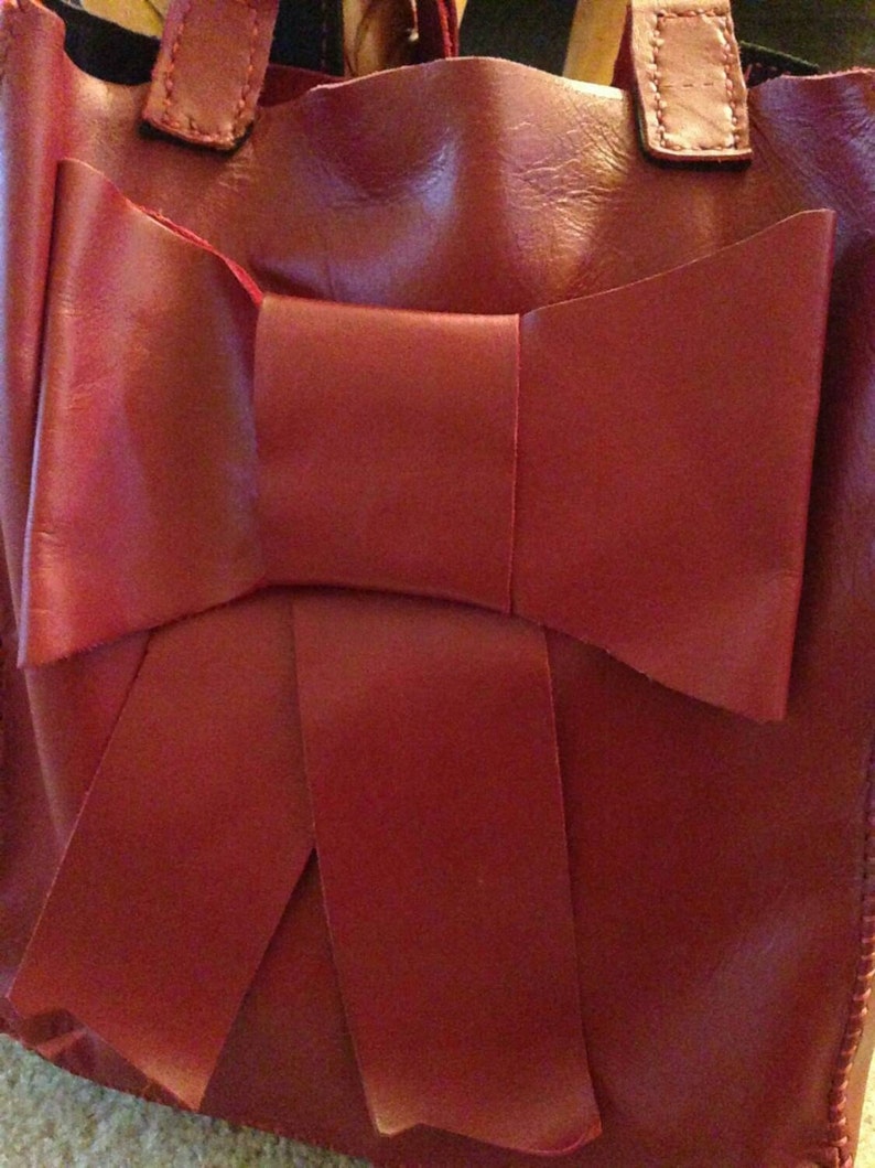 Custom Leather Purse With Bow. Etsy