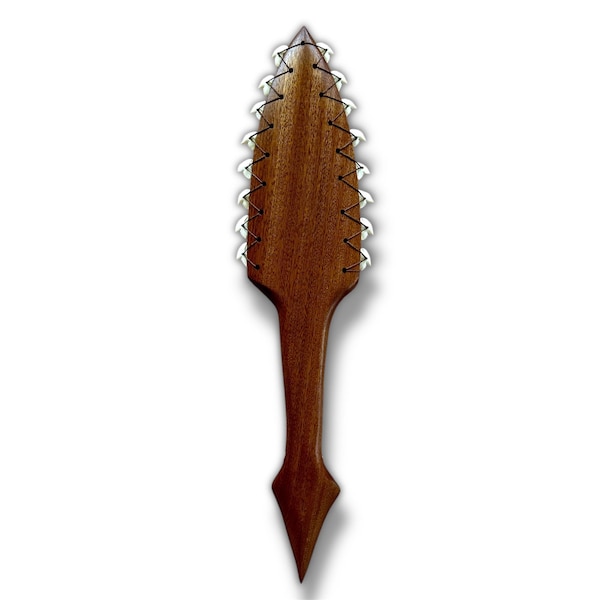 Mahogany Large Leiomano with Shark Teeth - Hawaiian Collectible