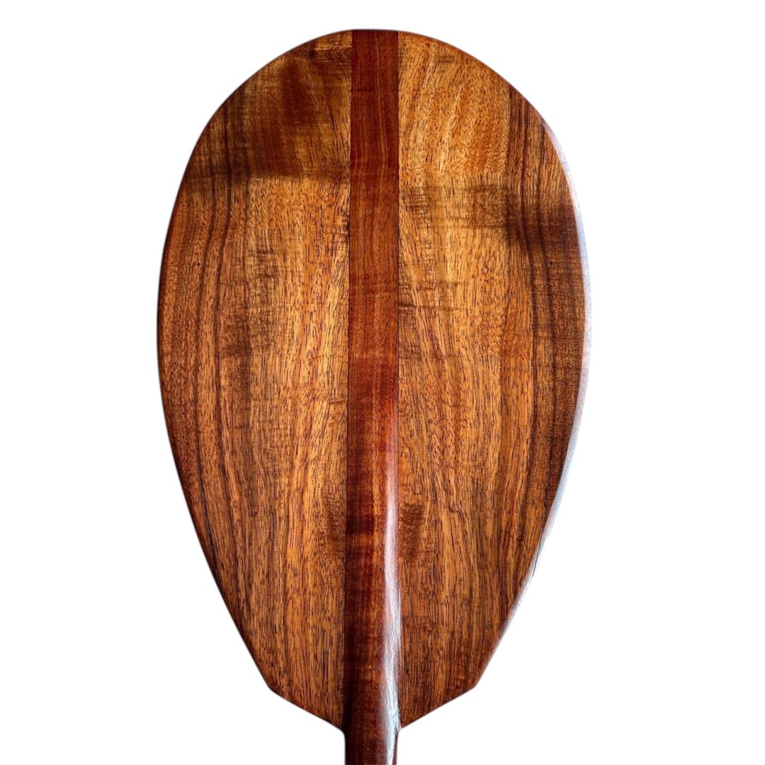 Curly Koa Wood Paddle With T-handle - Hawaiian Outrigger Canoe Paddling ...
