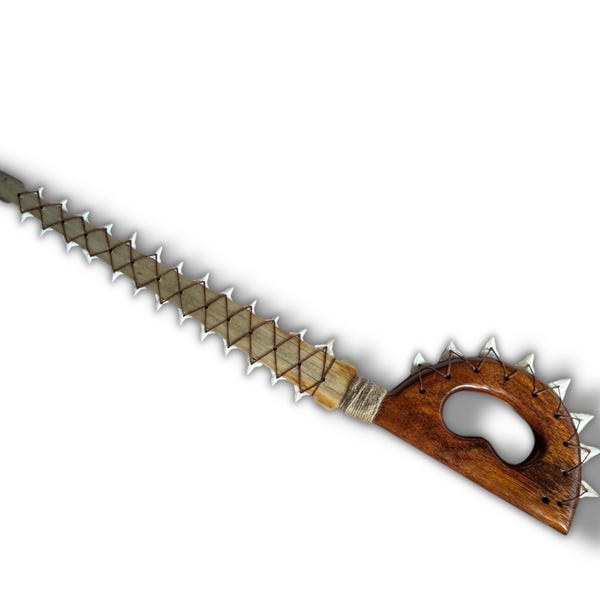 Koa Leiomano with authentic Tiger Shark Teeth & Swordfish Bill - Hawaiian Collectible