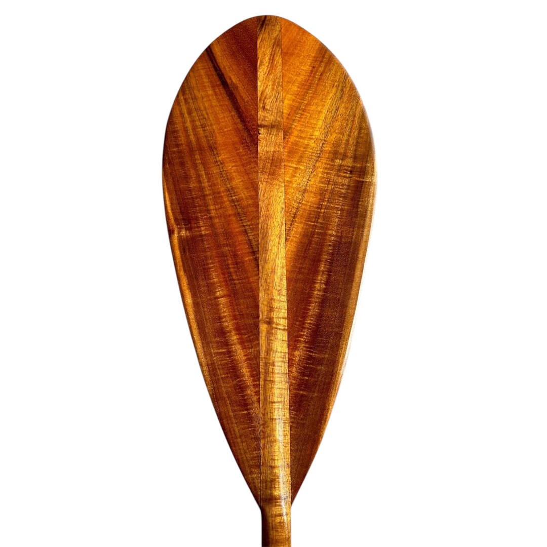Curly Koa Wood Paddle With T-handle - Hawaiian Outrigger Canoe Paddling ...