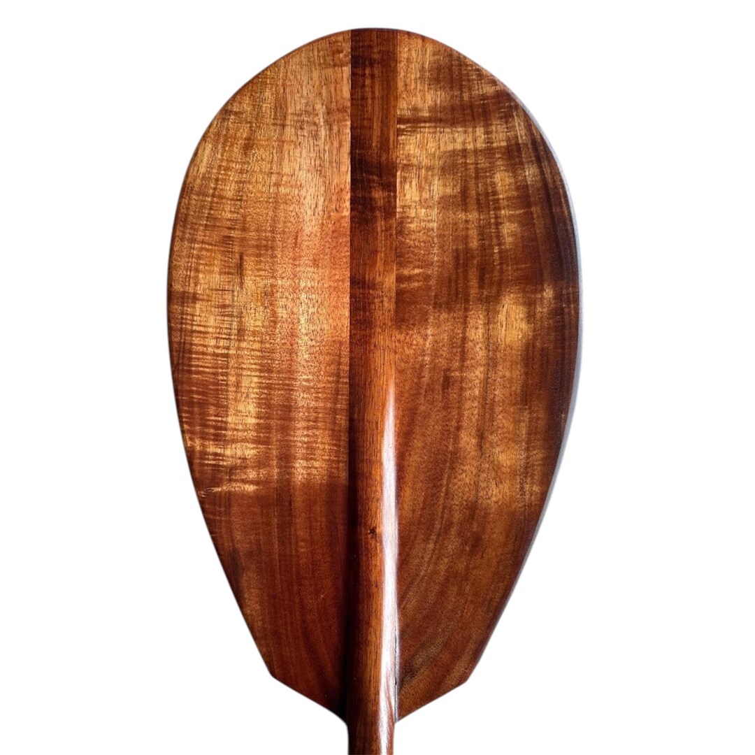 Curly Koa Wood Paddle With T-handle - Hawaiian Outrigger Canoe Paddling ...