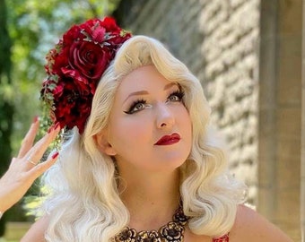 Flower Headpiece/ Flower Headpiece/ Flower Headband/ Hair Garden/ Pinup Flowers/ Hair Flowers/ Pinup Hair Flowers/