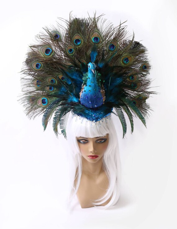 READY TO SHIP Peacock Headpiece 
