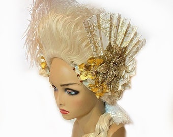 Marie Antoinette Wig /Baroque Wig/Anime Cosplay WIg / Rococo Style Wig /  Masquerade Party Wig / Powdered Wig / Princess Wig/ Bridgerton Wig