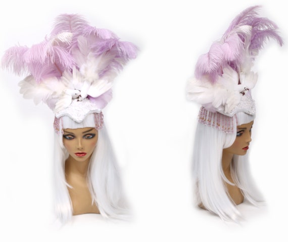 Showgirl Headpiece/ Feather Headdress 