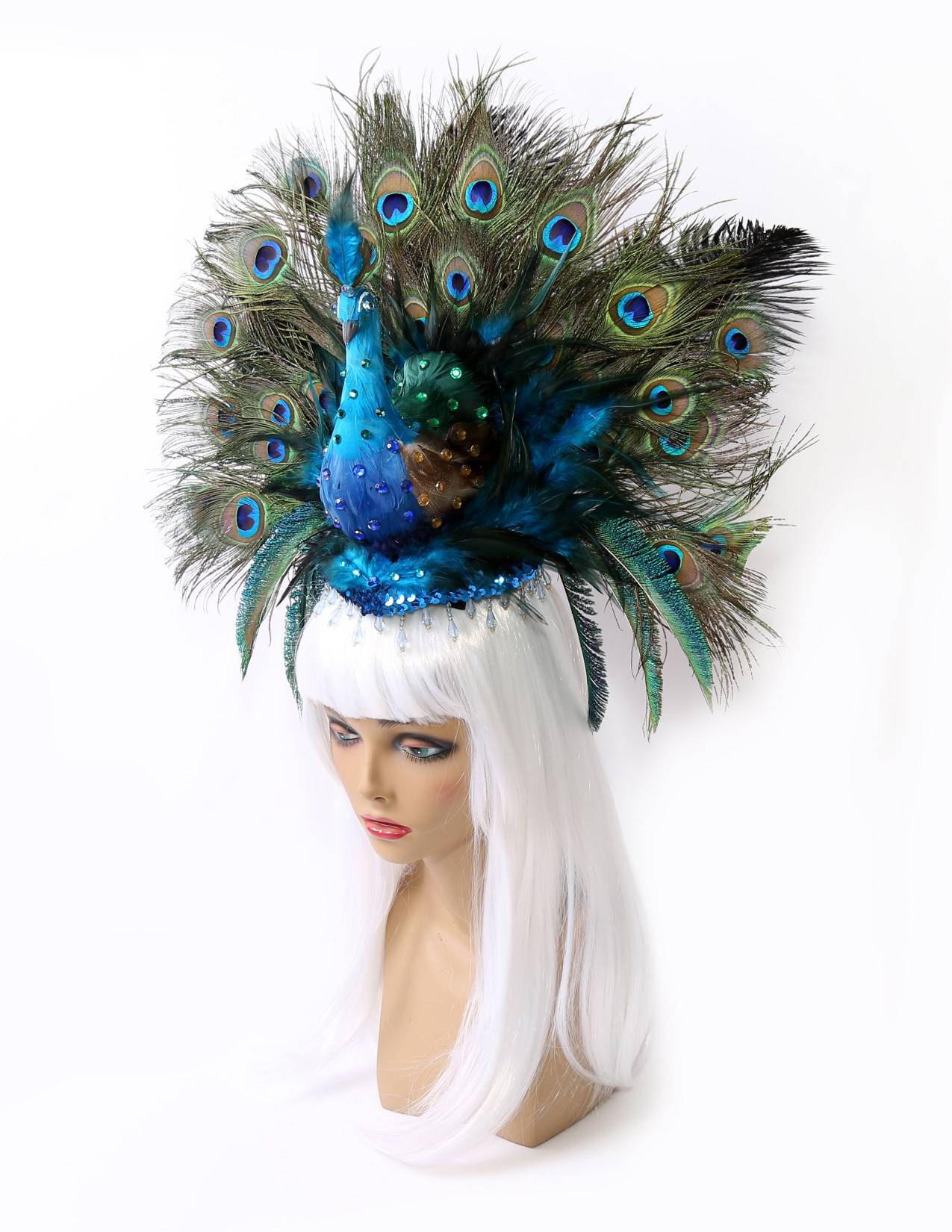 READY TO SHIP Peacock Headpiece 