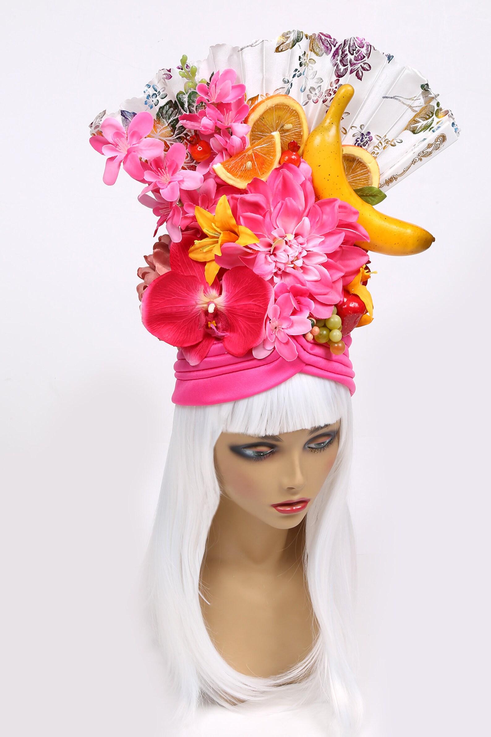 Fruit Hat/ Pinup Hat / Tropical Hat/ Tropical Fascinator/ Tiki Etsy