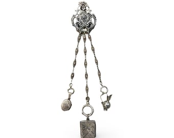 Chatelaine Victorian Sterling Silver Antique