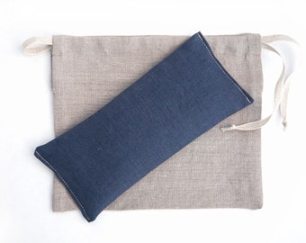 Gift for him - Father's Day - Eye pillow - Heated pad - Lavender, Navy Blue - Linen Eye Pillow - Eye Pillow for Men - Sleep Aid - Relaxation